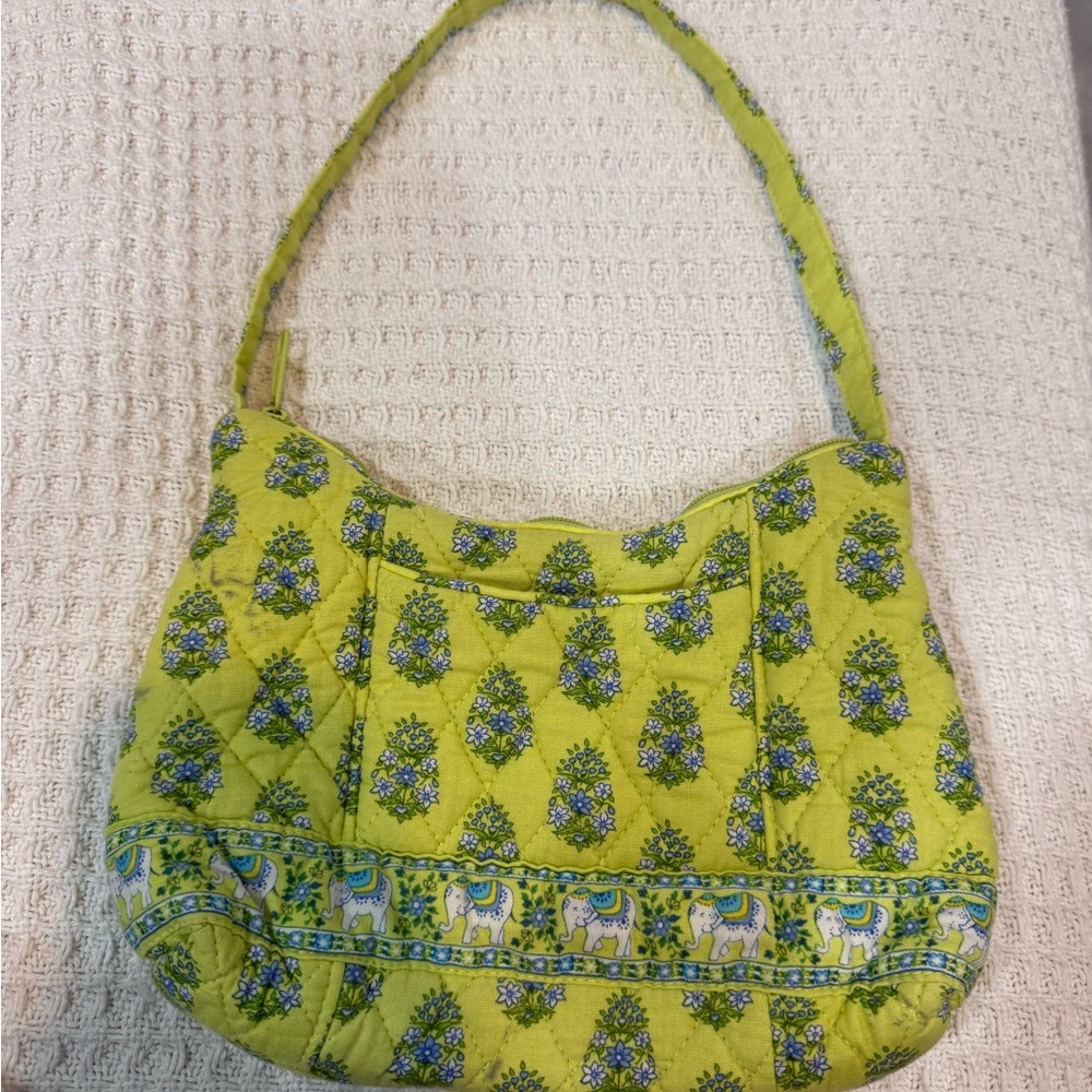 Vera Bradley Lime Green Floral Shoulder Bag